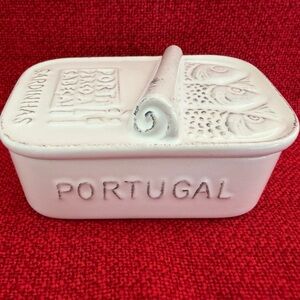 White Ceramic Portugal Sardine Box